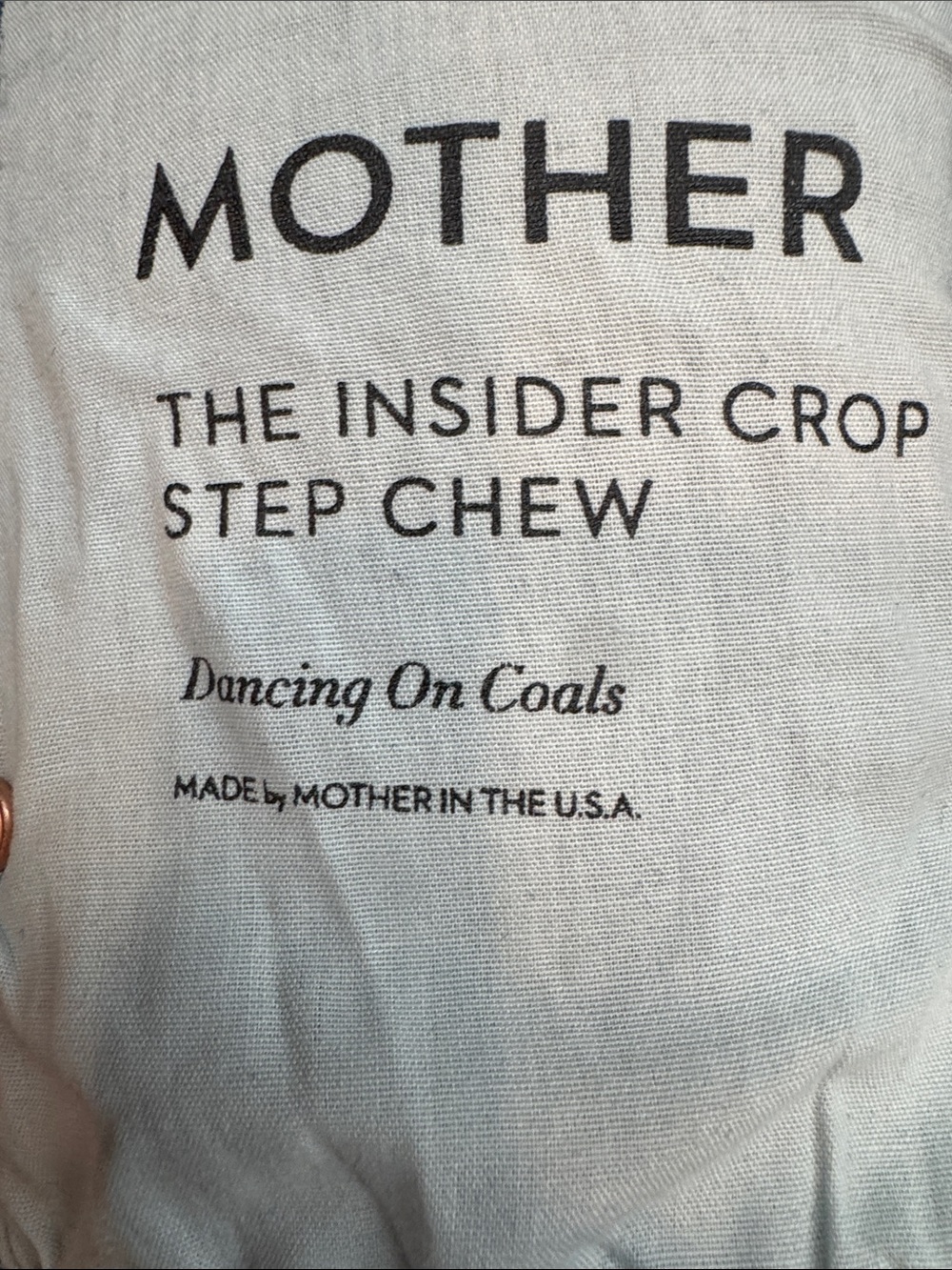MOTHER jeans the insider crop step chew color dancing on Coals size 31 - Picture 3 of 5